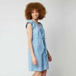 Tout neuf 🔥 IN EXTENSO Robe En Jean Avec Ceinture Femme 🥰