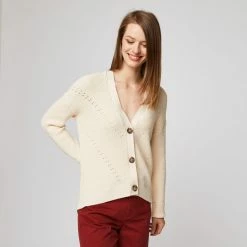 Vente flash 🛒 IN EXTENSO Gilet Col V Ajourés Femme 🔥