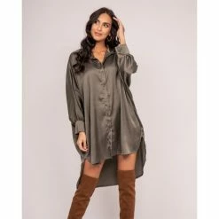 Meilleure vente ⌛ Ritchie Robe Chemise Courte Satin Imira 😉