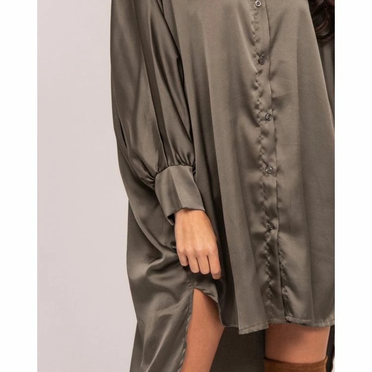 Meilleure vente ⌛ Ritchie Robe Chemise Courte Satin Imira 😉 3 Meilleure vente ⌛ Ritchie Robe Chemise Courte Satin Imira 😉 – Image 3