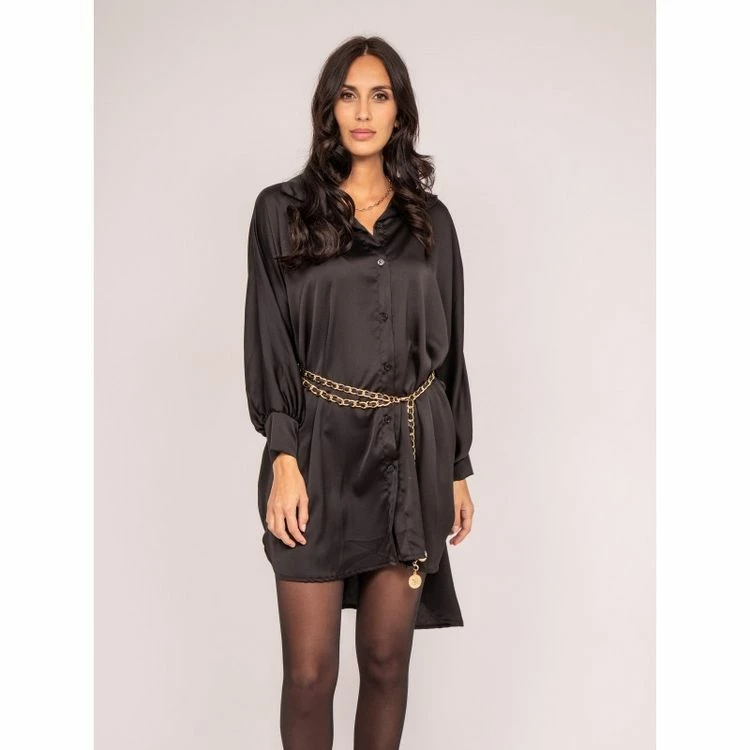 Meilleure vente ⌛ Ritchie Robe Chemise Courte Satin Imira 😉 4 Meilleure vente ⌛ Ritchie Robe Chemise Courte Satin Imira 😉 – Image 4