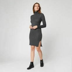 Sortie 🧨 IN EXTENSO Robe Pull Col Roulé Grise Femme 🔥