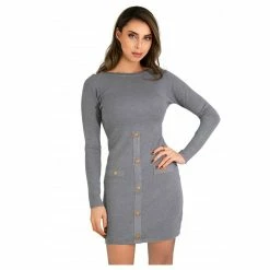 Nouveau 😍 Kebello Robe Pull Bouton DoréFemme 💯 9 Nouveau 😍 Kebello Robe Pull Bouton DoréFemme 💯 -dona-lisa unnamed file 2343