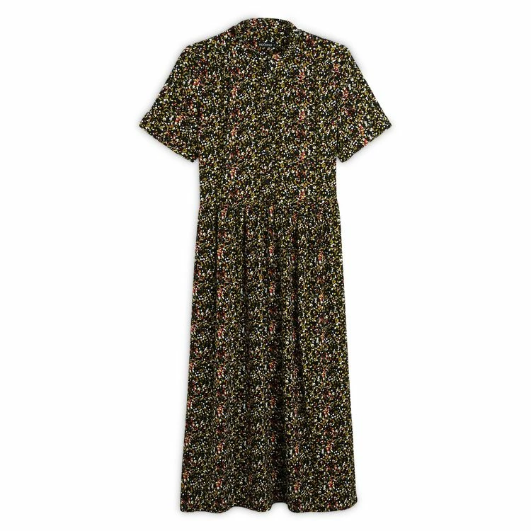 Sortie 🎁 IN EXTENSO Robe Manches Courtes Col Chemise Femme ⭐ 1 Sortie 🎁 IN EXTENSO Robe Manches Courtes Col Chemise Femme ⭐