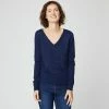 Coupon ✔️ IN EXTENSO Pull Col V Bleu Marine Femme ❤️
