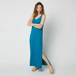 Nouveau 🛒 IN EXTENSO Robe Longue En Maille Col V Femme ❤️