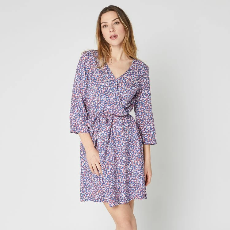 Coupon ❤️ IN EXTENSO Robe Courte Cache Coeur à Fleurs Femme 👏 1 Coupon ❤️ IN EXTENSO Robe Courte Cache Coeur à Fleurs Femme 👏