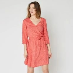 Tout neuf 🌟 IN EXTENSO Robe Courte Cache Coeur Rose Femme 💯