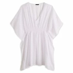 Le moins cher ⭐ IN EXTENSO Tunique De Plage Tissée Avec élastique Blanche Femme 😍