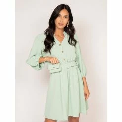 Les meilleures critiques de ⌛ Ritchie Robe Chemise Courte Avec Ceinture Inata 💯 -dona-lisa unnamed file 2569