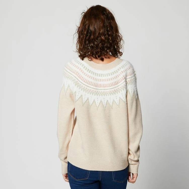 Le moins cher 💯 IN EXTENSO Pull Col Rond Jacquard Femme ⌛ 2 Le moins cher 💯 IN EXTENSO Pull Col Rond Jacquard Femme ⌛ – Image 2