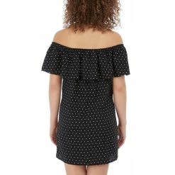 Meilleur prix 👏 FREYA Tunique De Plage Bardot Jewel Cove Noir 😉 -dona-lisa unnamed file 3008