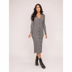 Nouveau 😍 Ritchie Robe Longue Maille Côtelée Iverny 🔥
