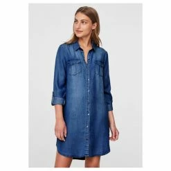 Grosses soldes 😉 Vero Moda Robe Courte En JeanFemme 🌟