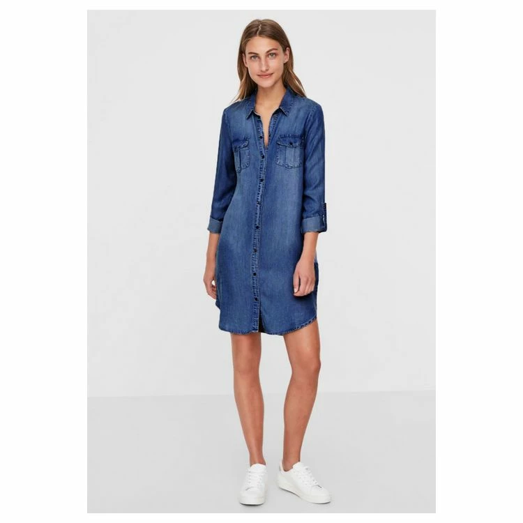 Grosses soldes 😉 Vero Moda Robe Courte En JeanFemme 🌟 2 Grosses soldes 😉 Vero Moda Robe Courte En JeanFemme 🌟 – Image 2