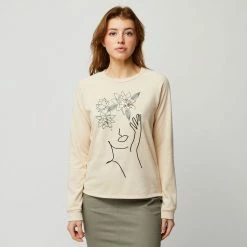 Tout neuf ✔️ IN EXTENSO Sweat Col Rond Avec Perles Femme ⭐