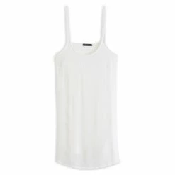 Remise 👍 IN EXTENSO Robe De Plage à Fines Bretelles Blanche Femme 😍