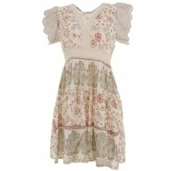 Sortie ⌛ CULTURE SUD Robe Culture Sud Kasa Robe Imprime T U Beige 20062 🎉