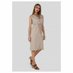 Coupon 👍 Kebello Robe Longue Avec CeintureFemme 🥰 -dona-lisa unnamed file 3232