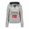 Top 10 💯 GEOGRAPHICAL NORWAY Sweat à Capuche Gris Femme Geographical Norway Gymclass 🛒