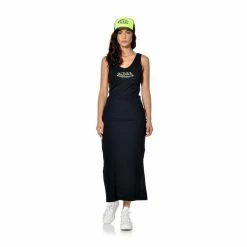 Tout neuf 🛒 VONDUTCH Robe Longue Effet Usé Logo Contrasté Devant Faith 🌟