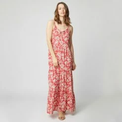 Coupon ✨ IN EXTENSO Robe Longue à Fines Bretelles Femme 🔥