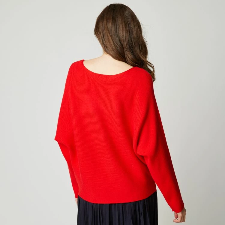 Meilleure affaire 🌟 IN EXTENSO Pull Col Bateau Rouge Femme 👏 2 Meilleure affaire 🌟 IN EXTENSO Pull Col Bateau Rouge Femme 👏 – Image 2