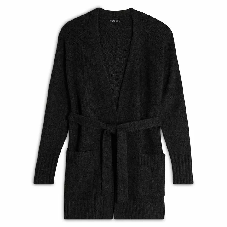 De gros 👍 IN EXTENSO Gilet Long Avec Ceinture Gris Femme 😍 3 De gros 👍 IN EXTENSO Gilet Long Avec Ceinture Gris Femme 😍 – Image 3