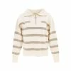 Promo 😍 Vero Moda Sweat Demi Zip Camioneur Vero Moda Vmsaba Stripe Ls Highneck Blouse Ga Noos Beige 12-10 👍