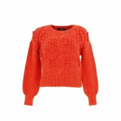 Promo 🌟 Vero Moda Pull Vero Moda Vmmartina Ls Short O-neck Blouse Rouge 7-290 👏