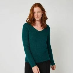Meilleur prix ❤️ IN EXTENSO Pull Col V Poilue Femme 🎁