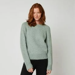 Remise 🔥 IN EXTENSO Pull Col Rond Vert Femme 😍