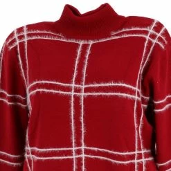 Top 10 👏 LCOUTURE Pull Fin Lcouture Carre Vintage W Rouge Rouge 53582 👍 -dona-lisa unnamed file 723