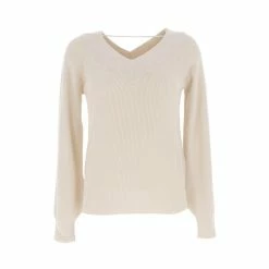 Sortie 🎁 Vero Moda Pull Vero Moda Vmnewlexsun Ls Double V-nck Blouse Rep Beige 7-288 🔥