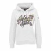 Offres 😉 SUPERDRY Sweat Capuche Hooded Superdry Vintage Logo Emboss Hood Ice L Blanc 7-336 😍
