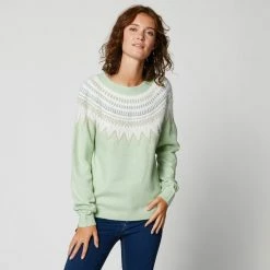 Bon marché 😀 IN EXTENSO Pull Col Rond Jacquard Femme ✔️