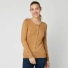 Top 10 ⭐ IN EXTENSO Gilet Court Col Rond à Pois Beige Camel Femme 😍
