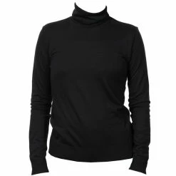 Tout neuf 💯 Calvin Klein Pull Col Roulé Calvin Klein Lyocell Knit Roll Neck Top Blk Noir 7-224 ❤️