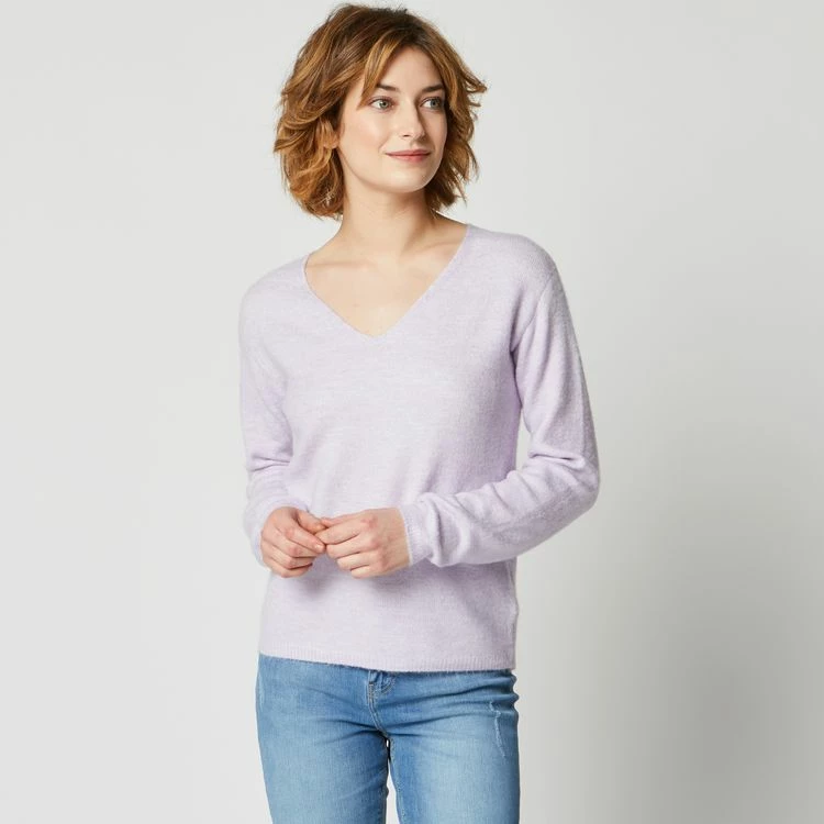 Nouveau 🔥 IN EXTENSO Pull Col V Parme Femme 🌟 1 Nouveau 🔥 IN EXTENSO Pull Col V Parme Femme 🌟