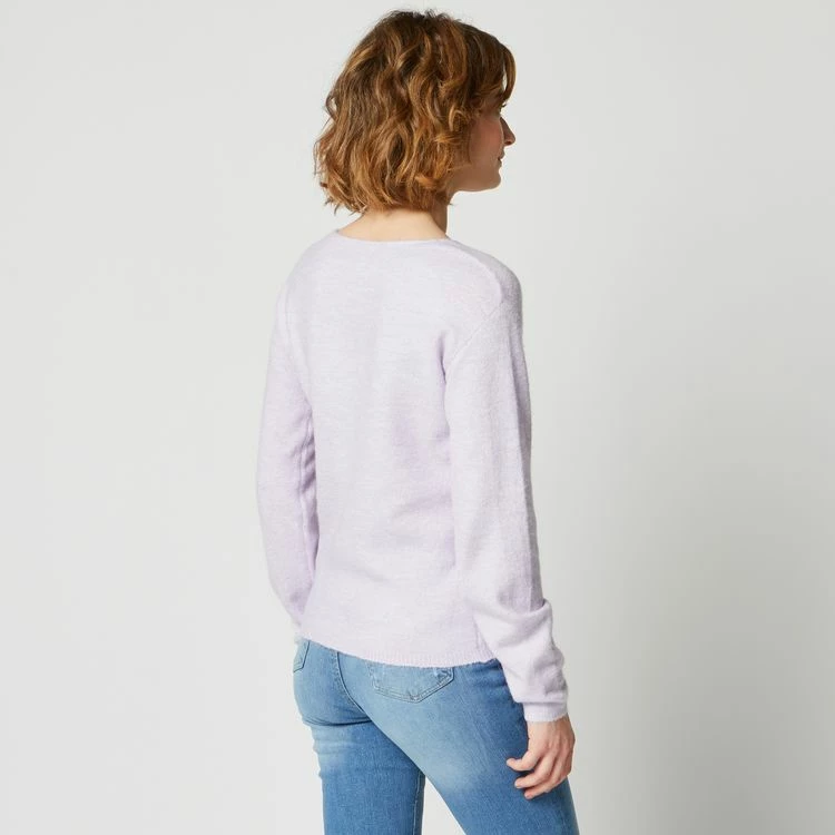 Nouveau 🔥 IN EXTENSO Pull Col V Parme Femme 🌟 2 Nouveau 🔥 IN EXTENSO Pull Col V Parme Femme 🌟 – Image 2