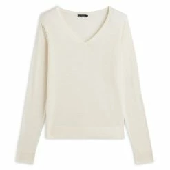 Bon marché ✔️ IN EXTENSO Pull Col V Blanc Femme ✔️ -dona-lisa unnamed file 85