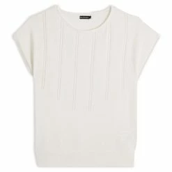 Meilleur prix 😀 IN EXTENSO Pull Sans Manche Col Bateau Blanc Femme 🧨