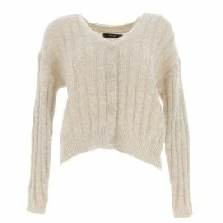Bon marché 😀 Vero Moda Pull Fin Vero Moda Vmcher Ls V-neck Cardigan Beige 7-290 👍