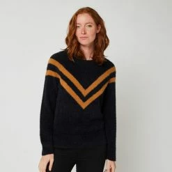 Bon marché ⌛ IN EXTENSO Pull Col Rond En Maille Poilue Femme 🎁